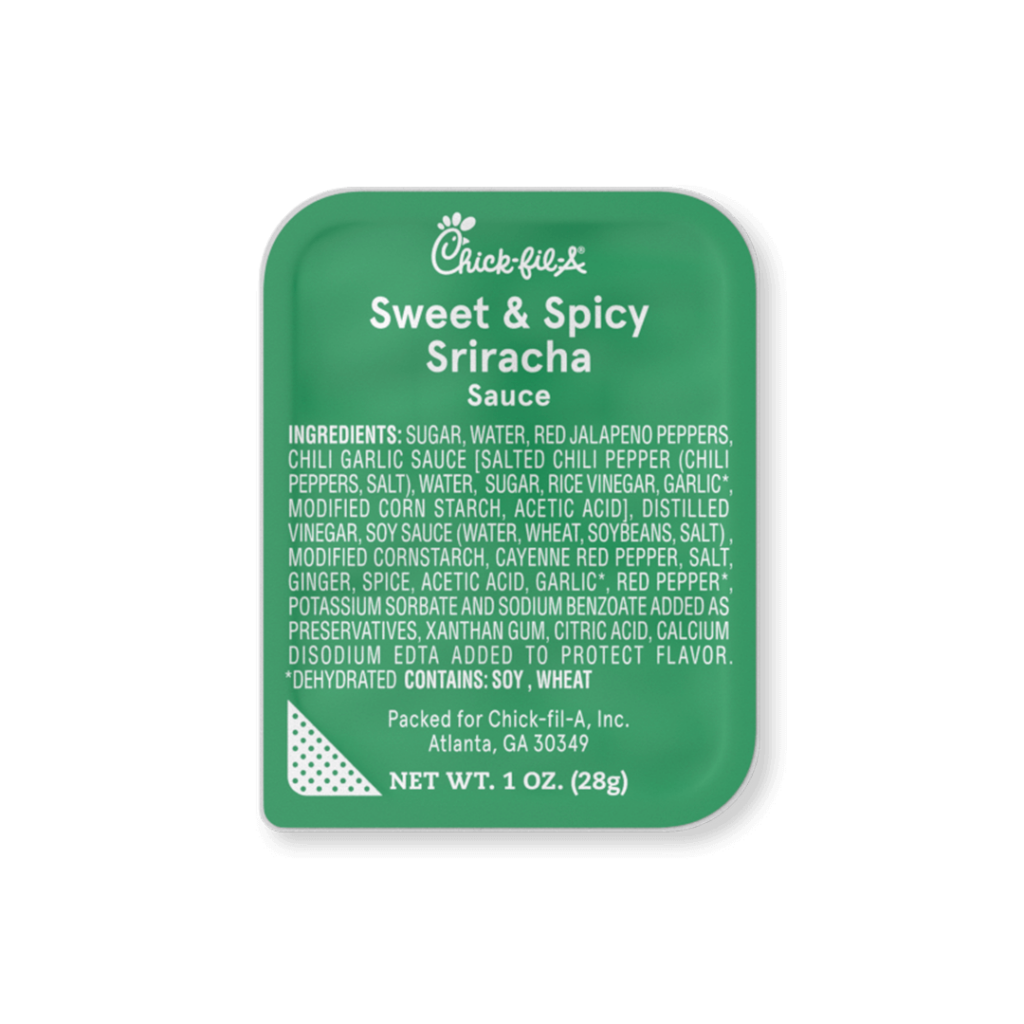 Chick-fil-A Menu with Prices 89 Sweet & Spicy Sriracha Sauce