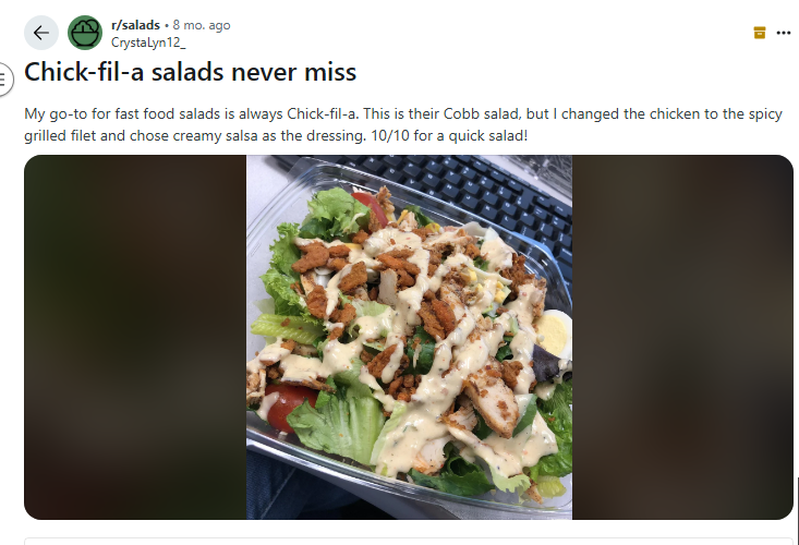 Chick-fil-A salads Review 3