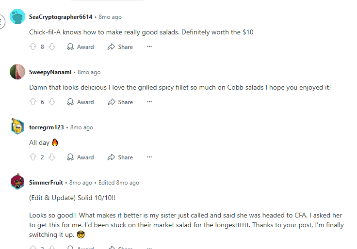 Chick-fil-A salads Review 4