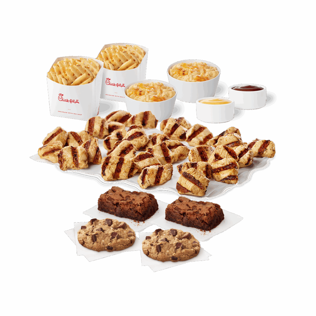 Chick-fil-A Menu with Prices 101 Grilled Nuggets Family Style Meal with Waffle Fries Mac Cheese and Treats