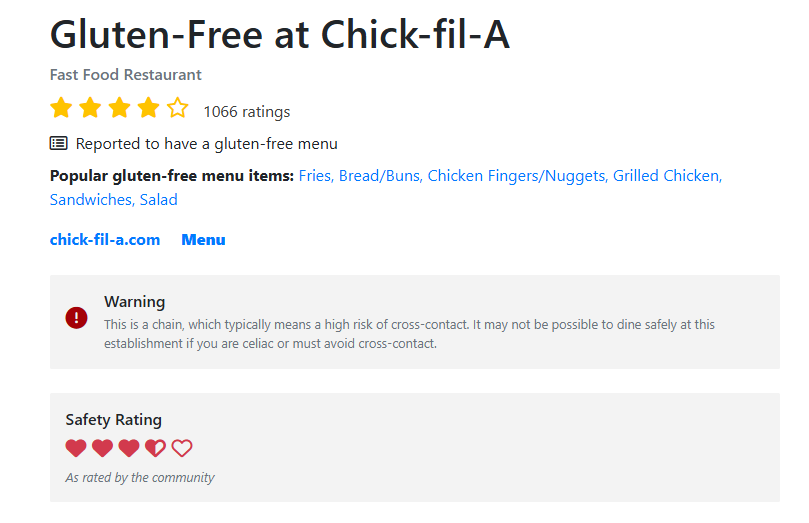 Chick-fil-A Gluten-Free 1