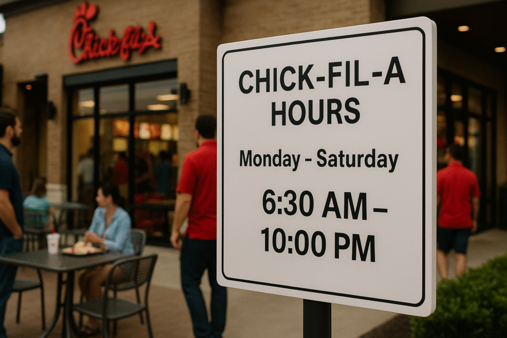 Chick-fil-A Hours Today: Full Guide to Breakfast, Lunch & Delivery Times (2025) 2 chick-fil-A Hours