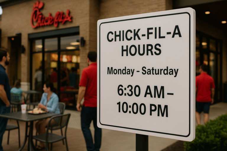 Chick-fil-A Hours Today: Full Guide to Breakfast, Lunch & Delivery Times (2025) 11 chick-fil-A Hours