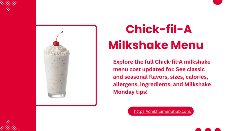 Chick-fil-A Milkshake Menu Flavors, Prices, Sizes, Calories & Allergen Info USA 8 Chick-fil-A Milkshake Menu
