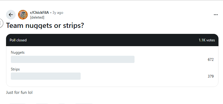 Chick-fil-a nuggets vs strips reviews 1