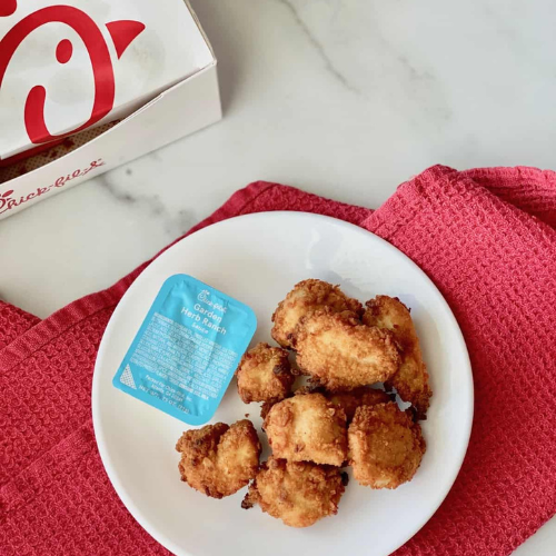 Final Result of reheating Chick-fil-A nuggets
