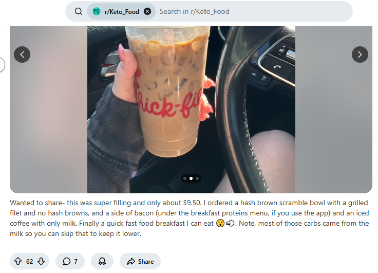 chick-fil-A keto by reddit 4